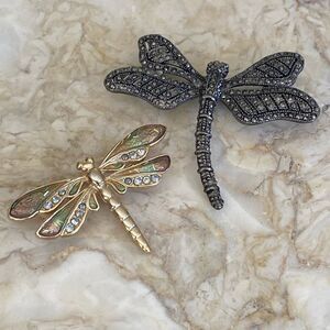 Two Dragonfly Brooches